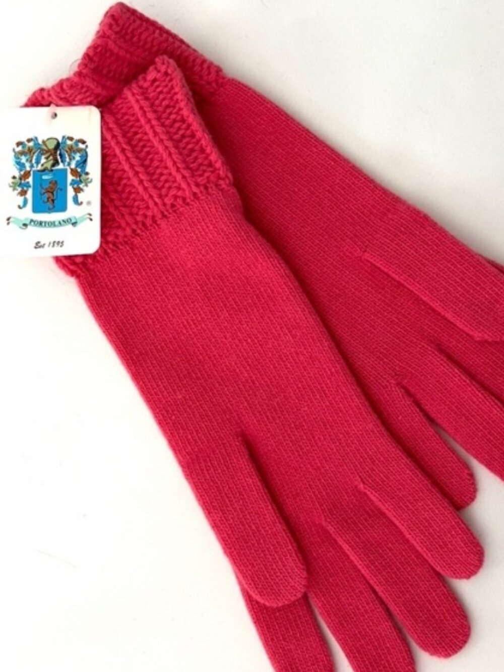 Portolano Lambswool Wool Gloves Pink New with tags